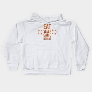 Eat sleep game repeat Kids Hoodie